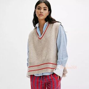 NEW Free People All Star Stripe Poncho